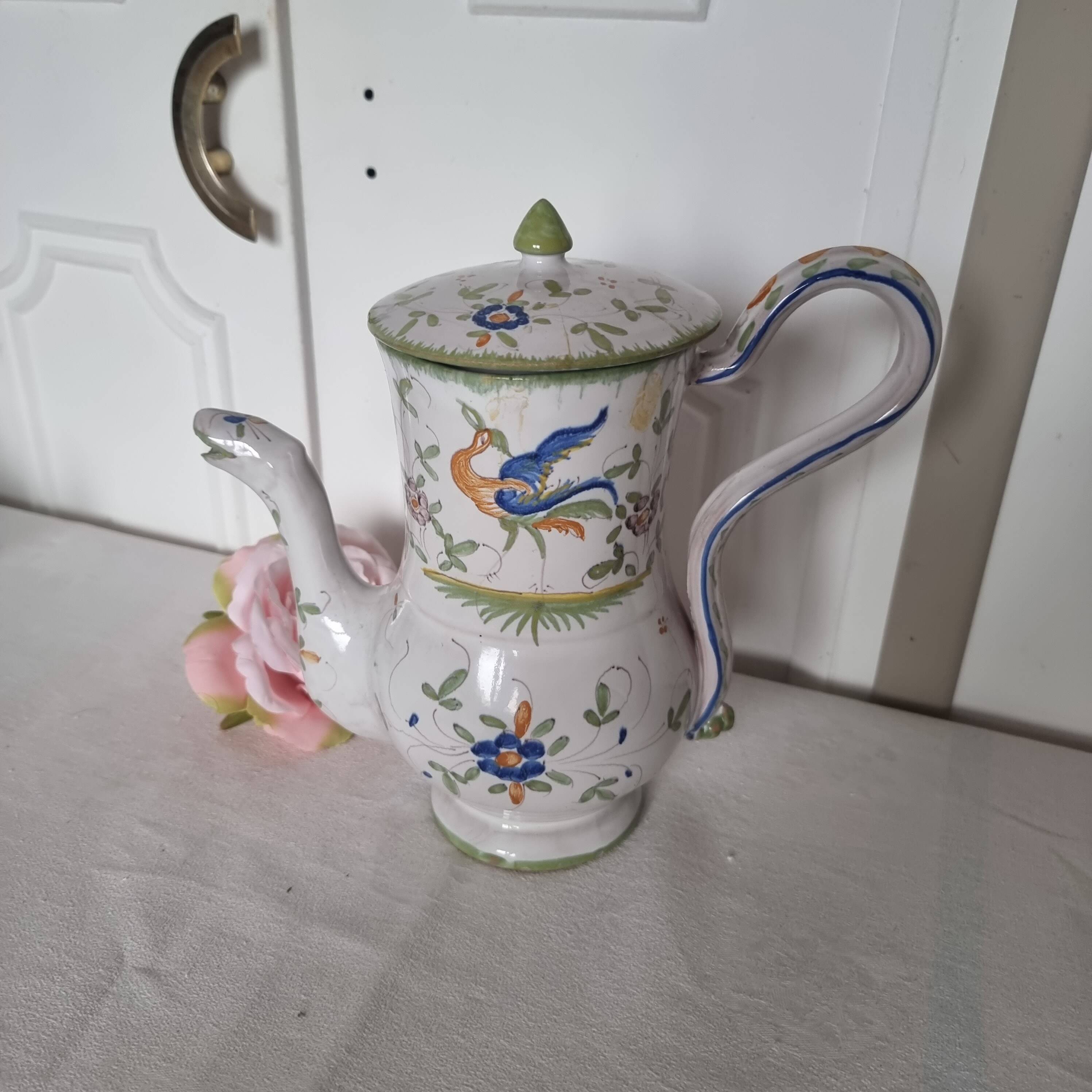 French earthenware coffee or teapot from Martres Tolosane, “Mou” model