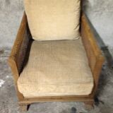 Chair caning velvet 1920 wooden boat