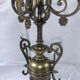 Pair of bronze Napoleon III marble candelabra with mantelpiece decoration