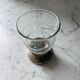 Antique glass with silver-plated metal base