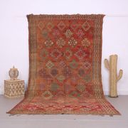 Vintage Moroccan Wool Rug 185 x 337 cm - Berber Handmade Rug - Bohemian Rug