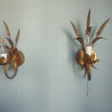 Pair of vintage Italian Hollywood Regency style sconces