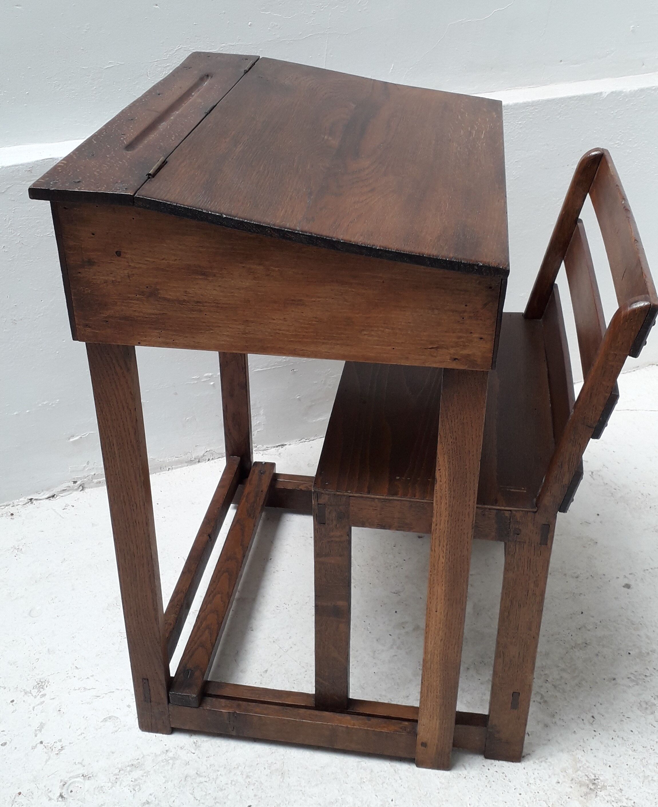School boy's desk with sliding chair