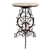 Guéridon en fer forgé et plateau en marbre, Venise, Italie, XVIIe