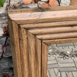 1940 beveled mirror solid raw oak 74x104