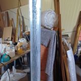 Silver mirror in art deco style. "gatsby" model