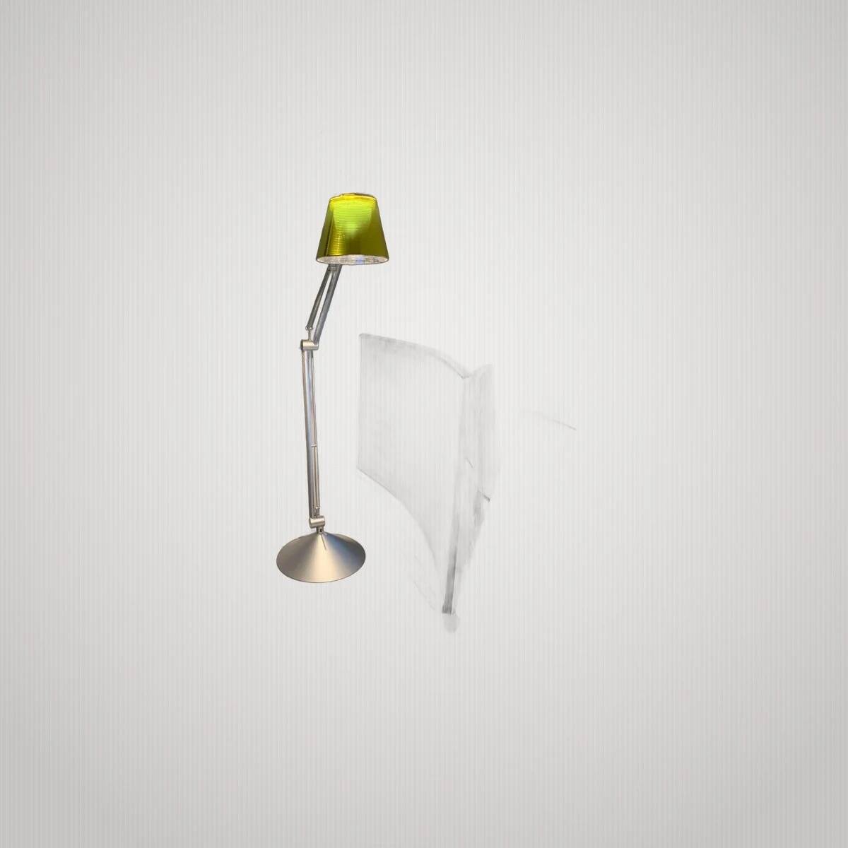 Philippe Starck Archimoon K lamp for Flos 1998 with yellow shade.