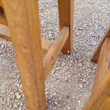 Pair of wooden stools from Gare 1950s