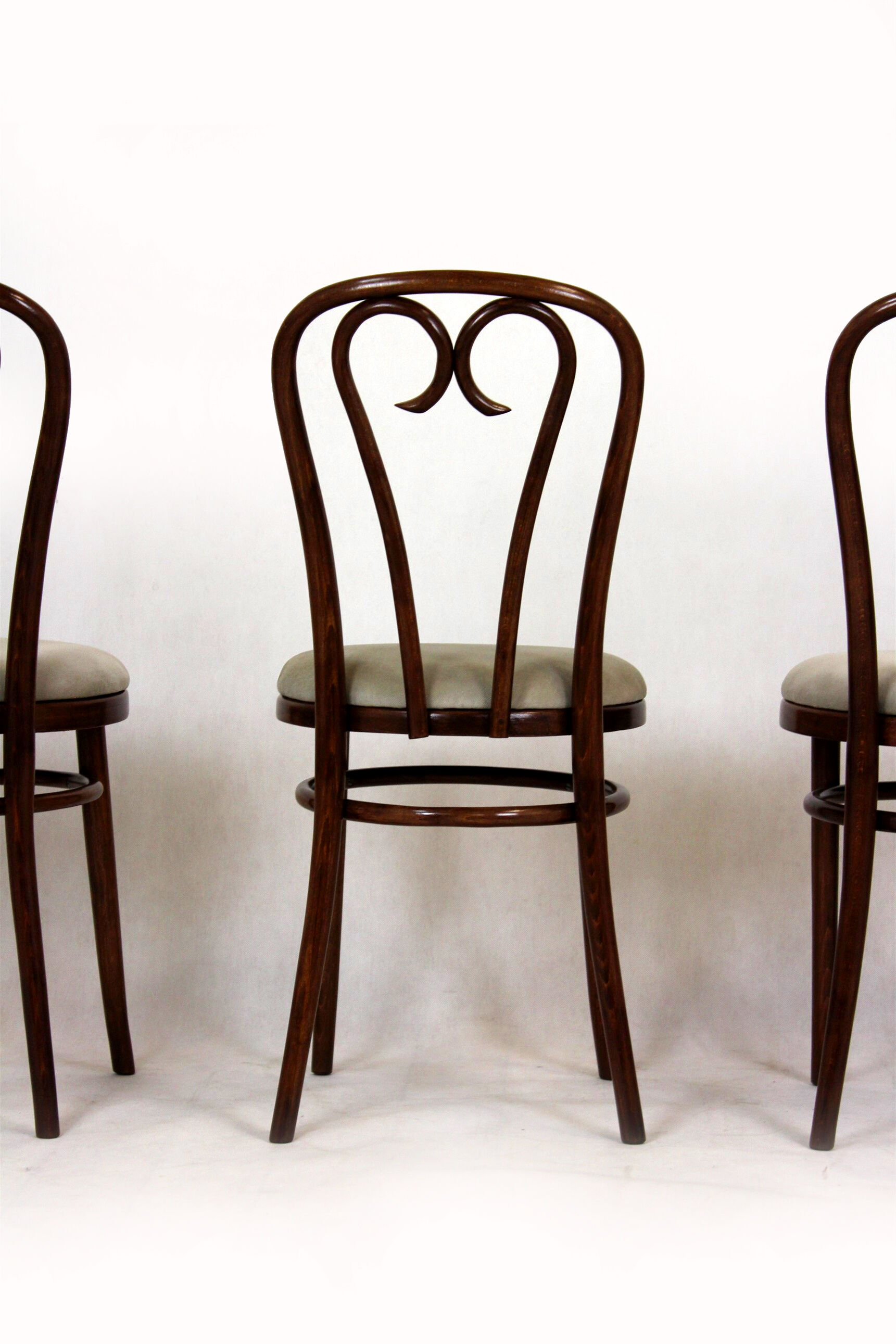 Chaises bentwood restaurées, années 1950, ensemble de 4