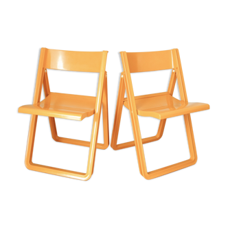 2 chaises pliantes vintage aAllibert 1970