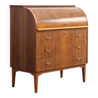 Bureau, secrétaire danois, vintage, noyer