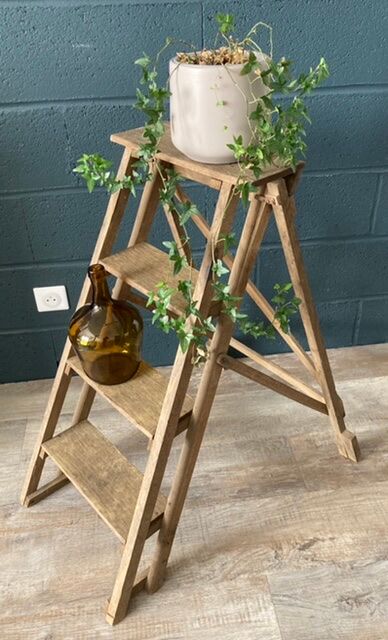 Stepladder decorated in old oak