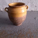 Grease pot, glazed earthenware confit pot