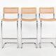 3 tabourets de bar vintage Cesca, Marcel Breuer, années 70