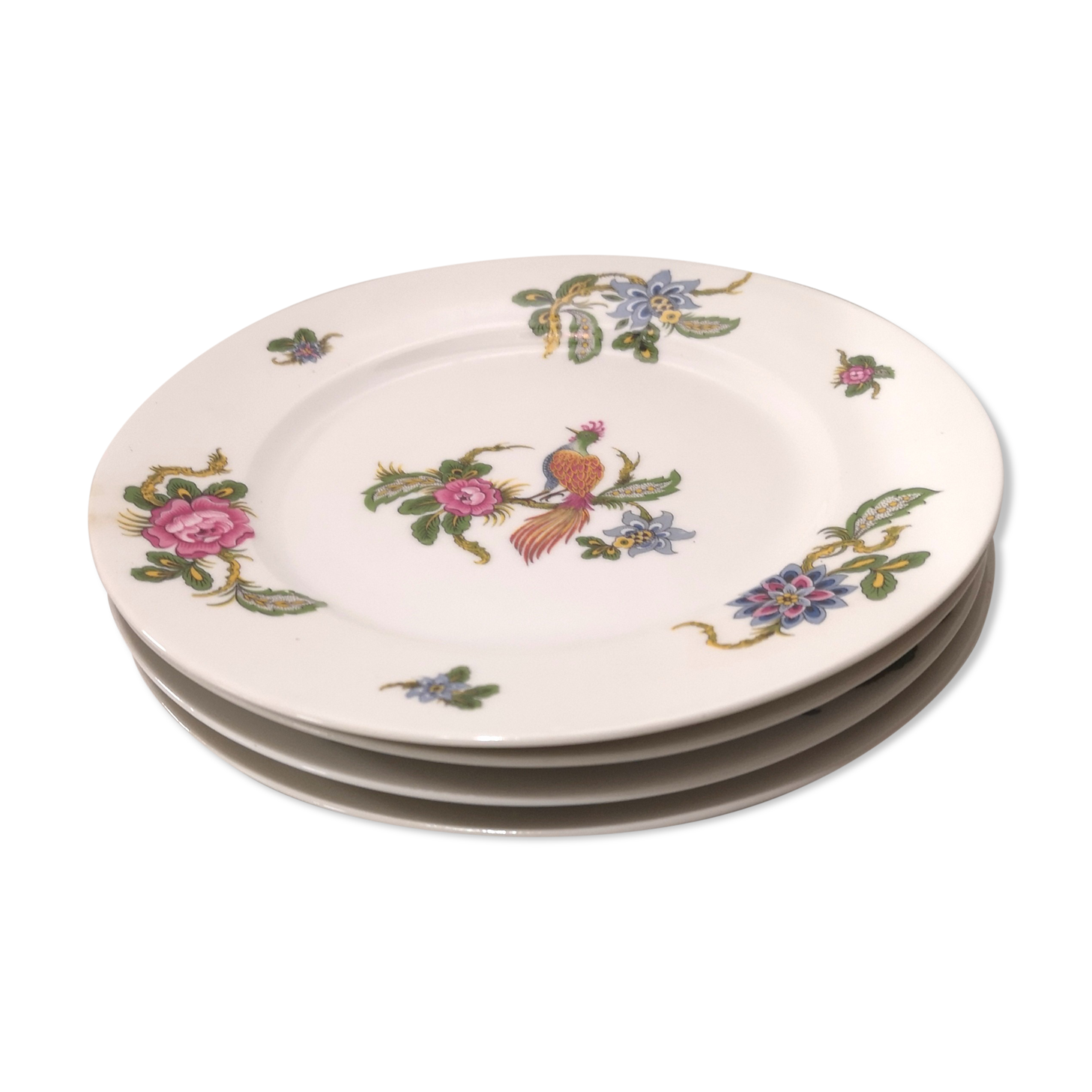 4 flat plates W. Guerin Limoges