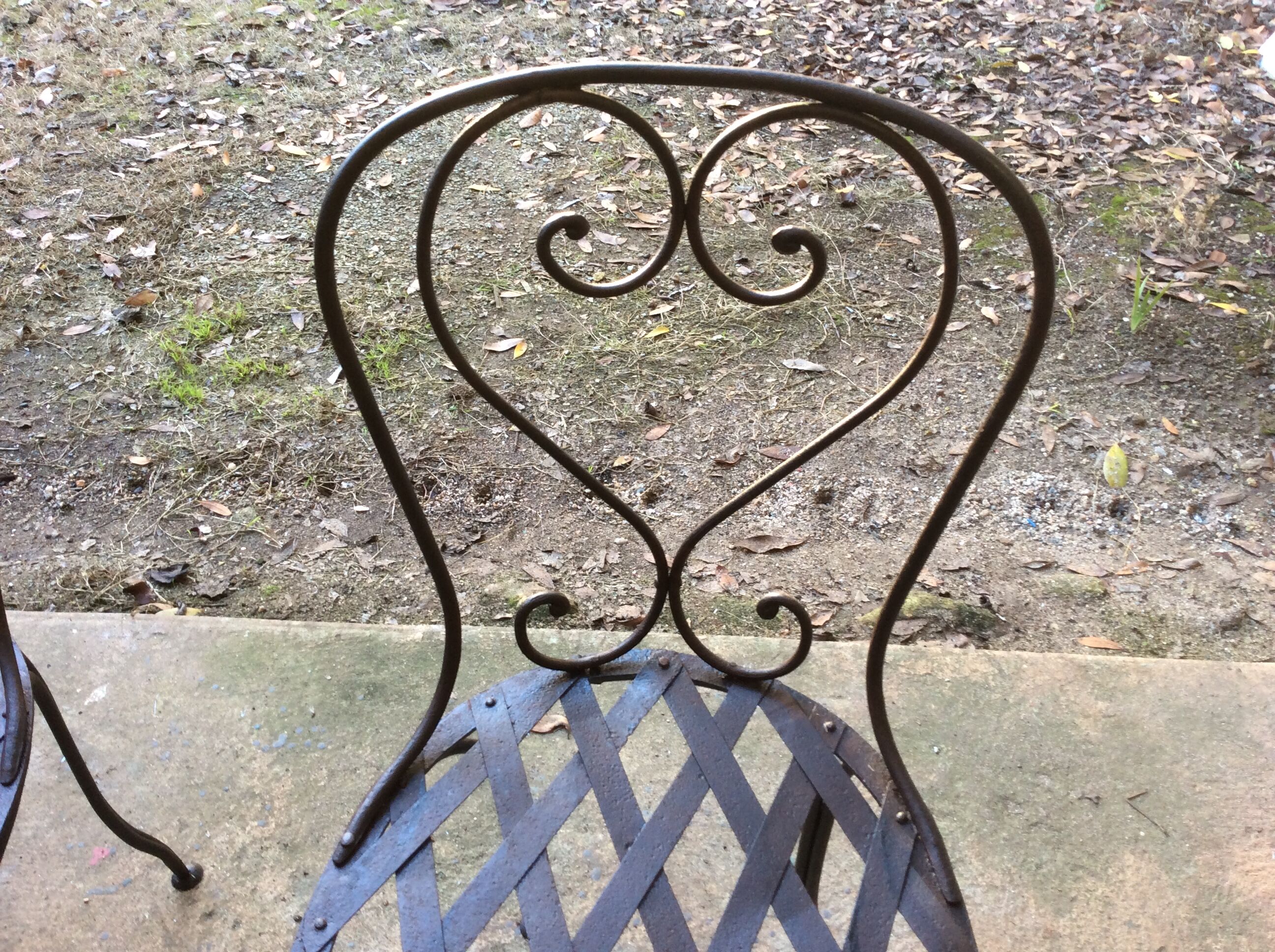 Garden chairs, wrought iron
