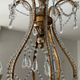 Old Venetian chandelier with Bohemian crystal tassels and gilded wood