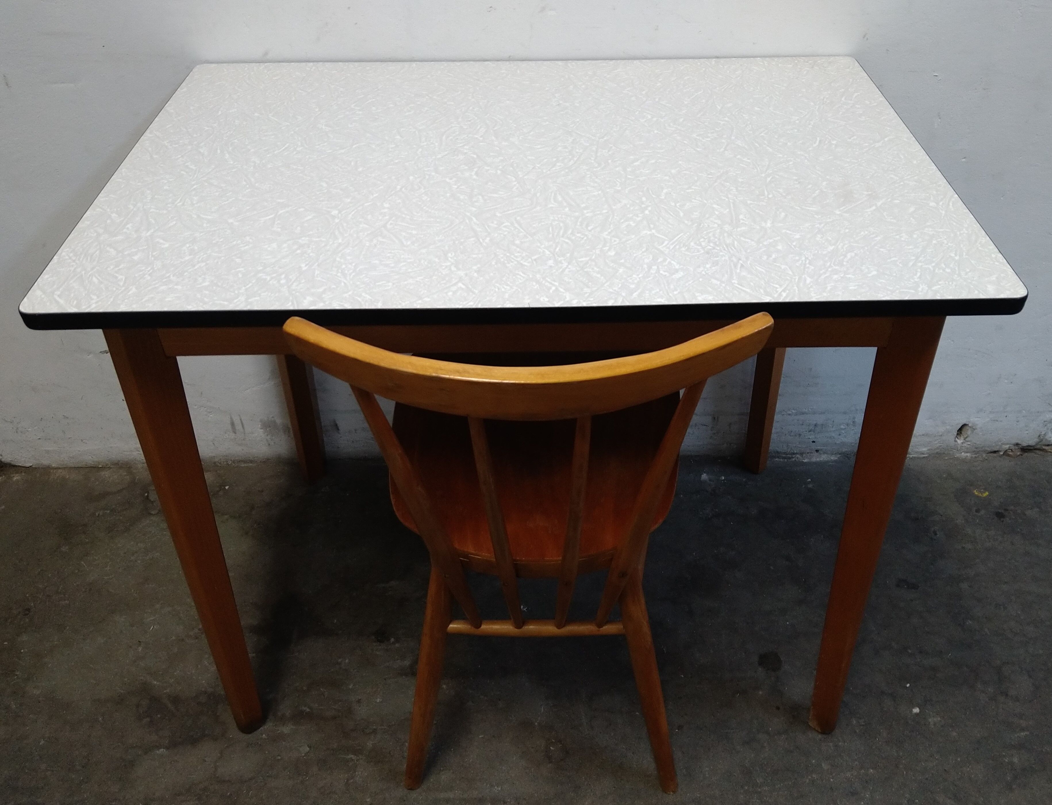 Vintage table and bar chair
