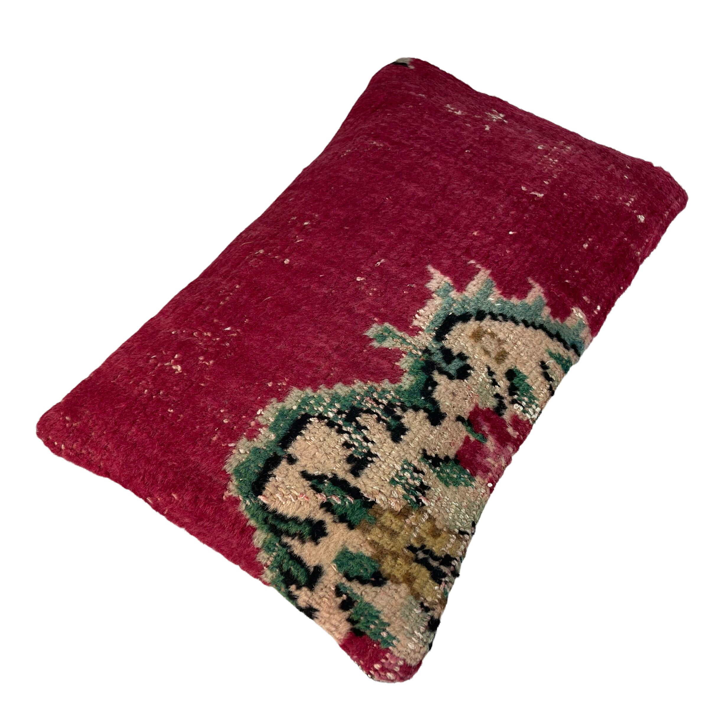 Vintage turkish rug cushion cover, 30 x 50 cm