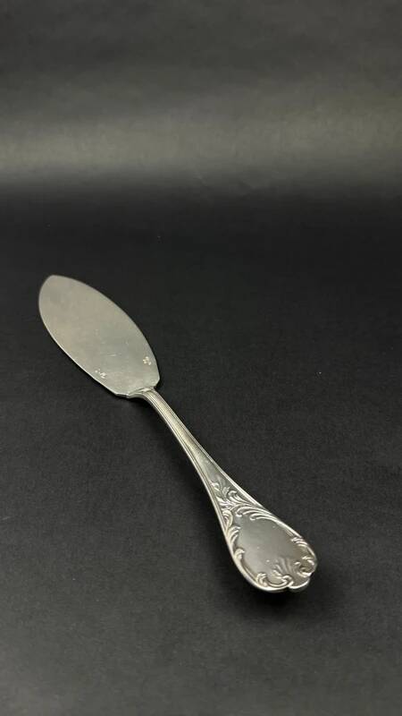 Christofle Marly fish serving fork, silver-plated, 1980s.