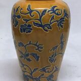 Caramel and blue vase - Bien Hao