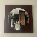 Scandinavian teak mirror from the 60s