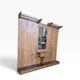Vintage XL wall coat rack in wood for entrance / Wall coat rack
