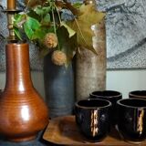 Vintage ceramic handle vase