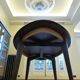 Oval table in ziricote and solid oak