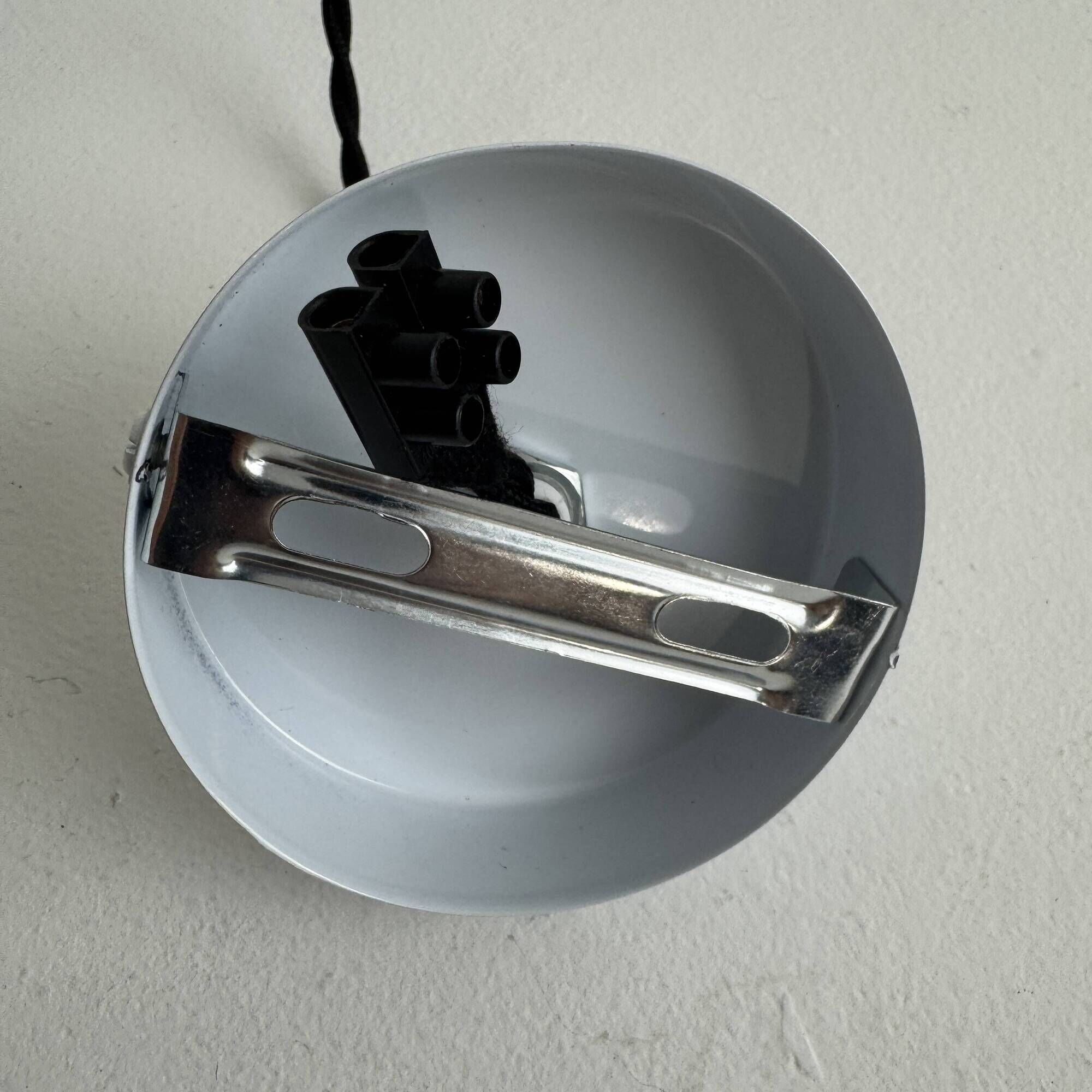 Old large ovoid suspension 1970 in vintage opaline