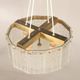 Moulded glass and brass ceiling light by Carl Fagerlund for Orrefors, Sweden, 1960.