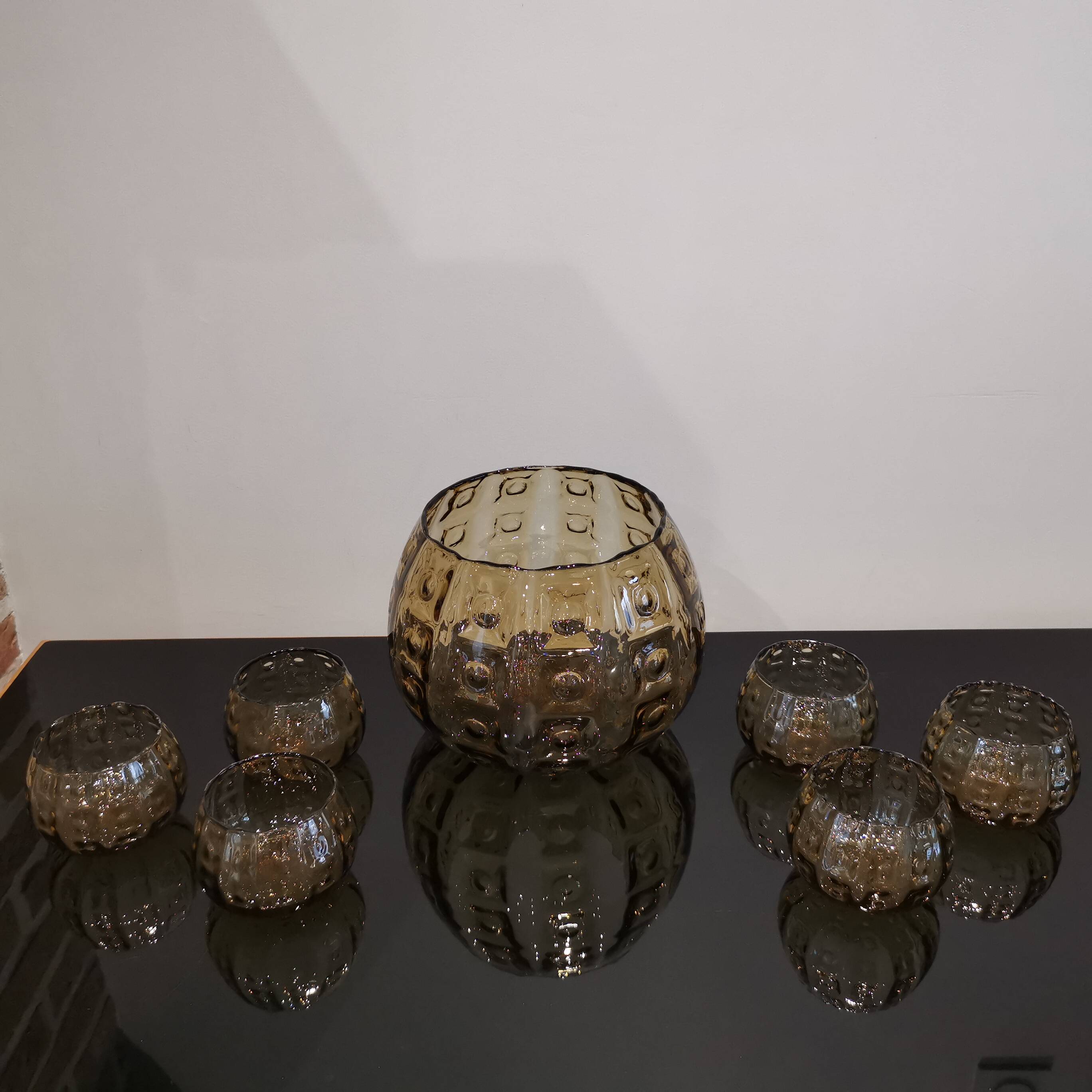 Sangria service 7 pieces 70s Murano style