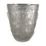 Vase "Cherubs" vintage glass pressed