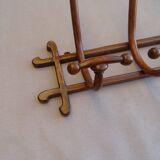 Thonet 3-patéres wall coat holder with bars, signed, circa 1900