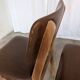 Vintage stol kamnik dining chairs (set of 4): mid-century leather seat