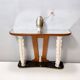 Wooden Console Table with a Mirrored Top Osvaldo Borsani style , Italy