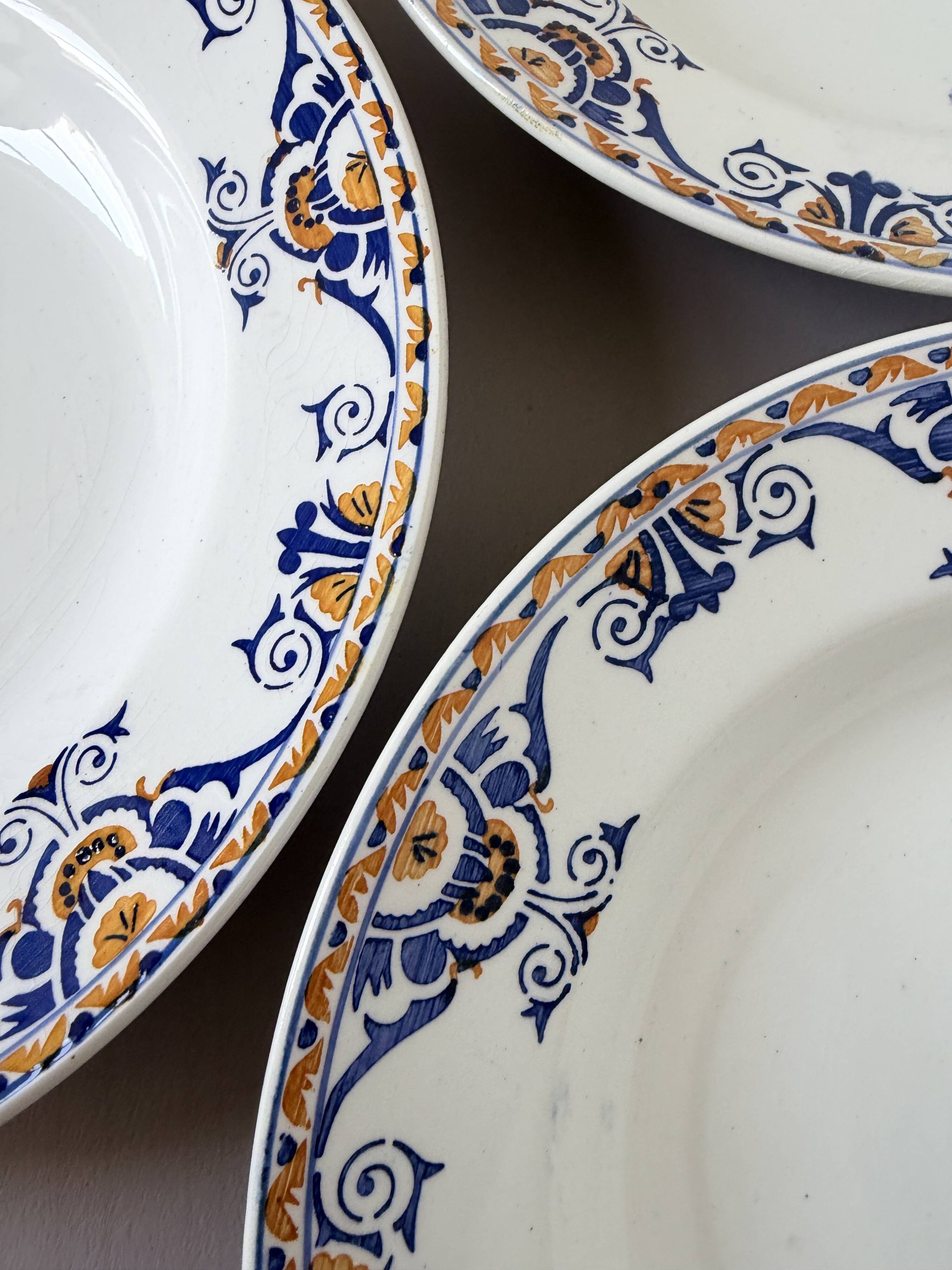 3 vintage deep plates from Moulin des Loups and Hamage St Gast 220525