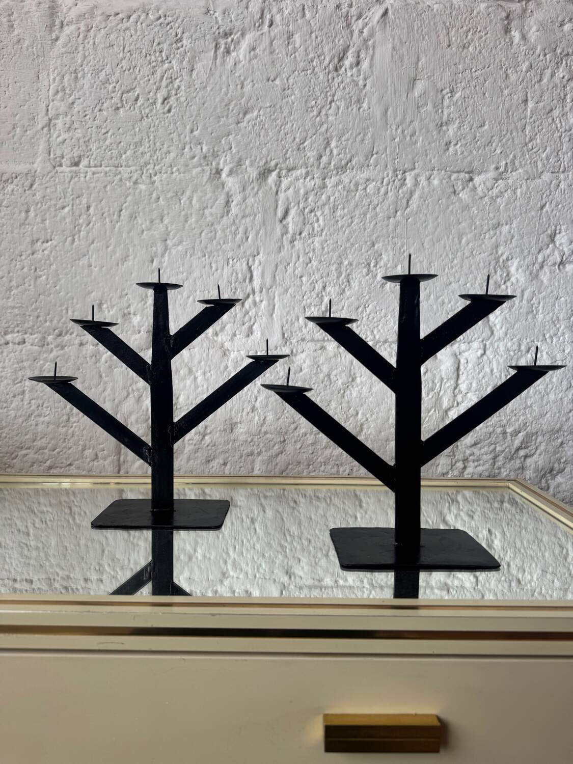 Wrought iron chandeliers, 1980s Habitat style