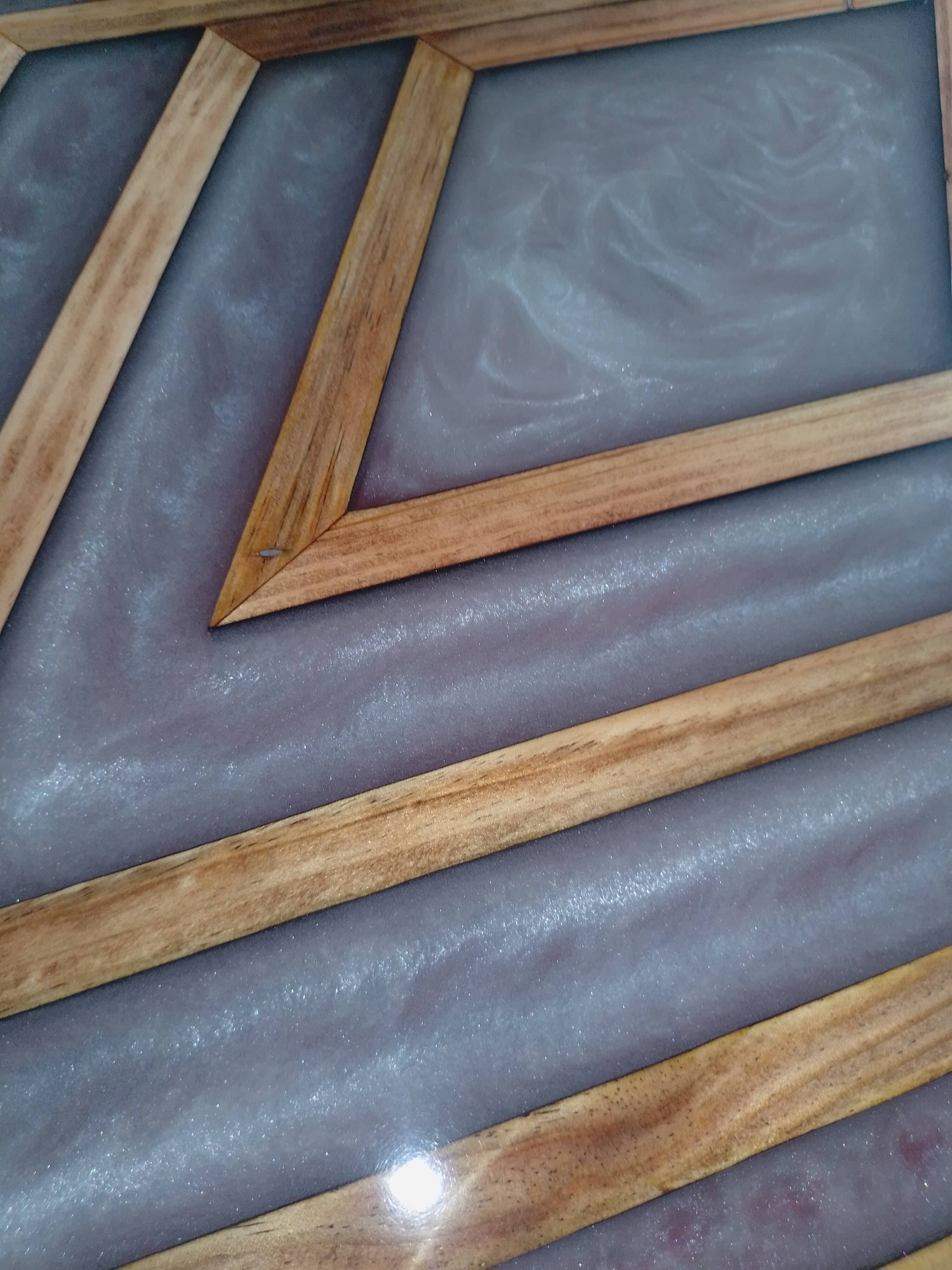 Handcrafted epoxy resin wood coffee table by RKA Design.