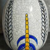 Soliflore bottle vase in fine earthenware boch frères la louvière-keramis early 20th century