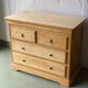 Commode vintage Louis Philippe rénovée en bois brut