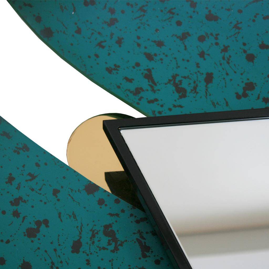 Contemporary Italian Green "Bonnet" Mirror Designed by Elena Salmistraro