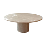 Omega circular coffee table natural travertine - 100cm D