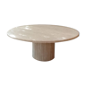 Omega circular coffee table natural travertine - 100cm D