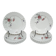 Set of 6 dessert plates KG Lunéville Service Fleurs des Indes