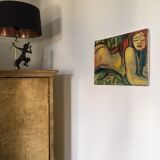 Table nude woman lying 30X40