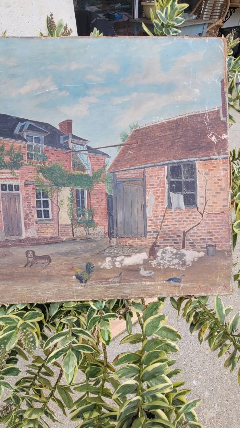 Countryside canvas painting