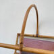 Vinyl holder in rattan and bamboo
