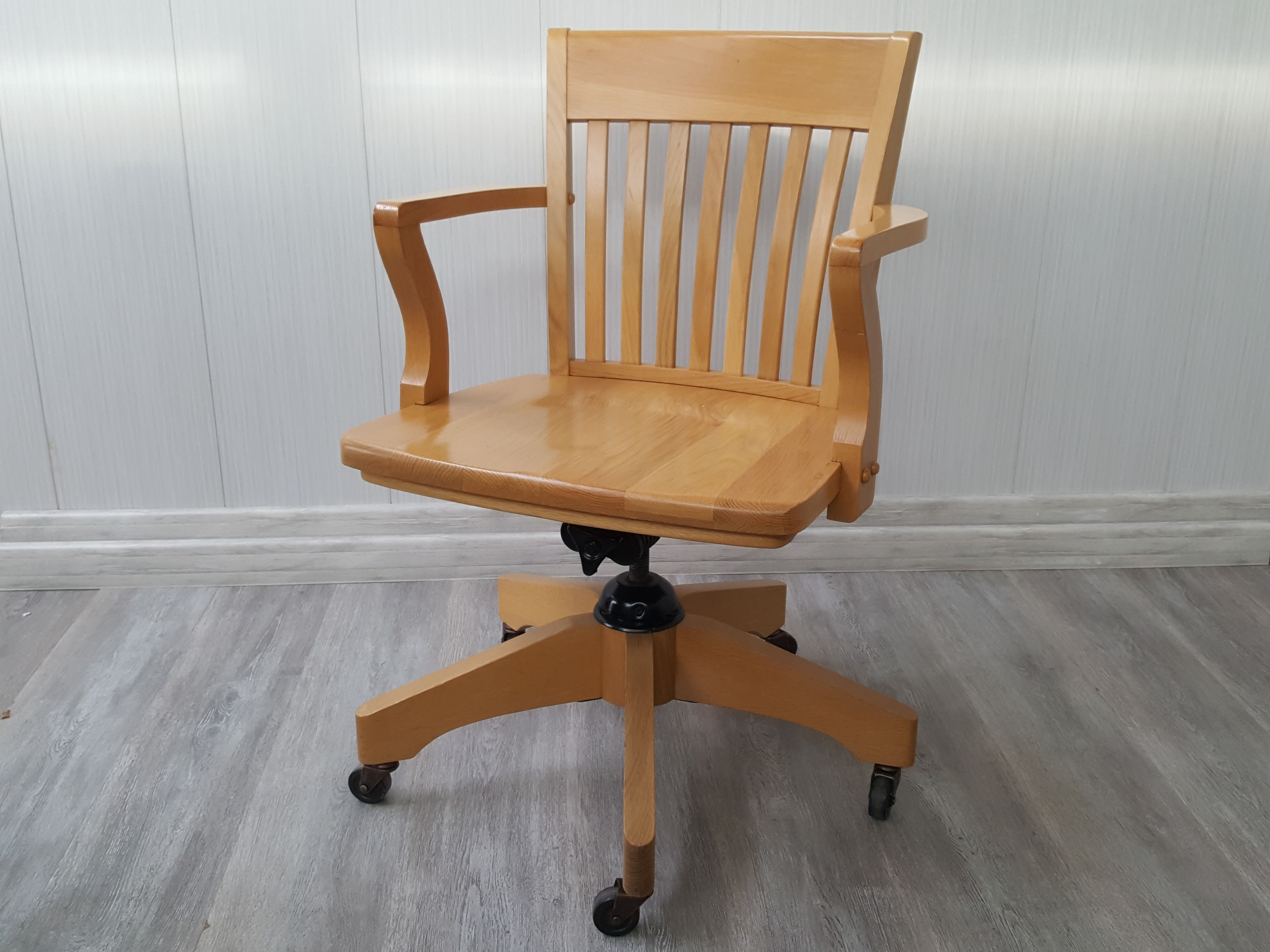 Wooden desk chair
