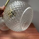 Pair of chiseled glass wall sconces